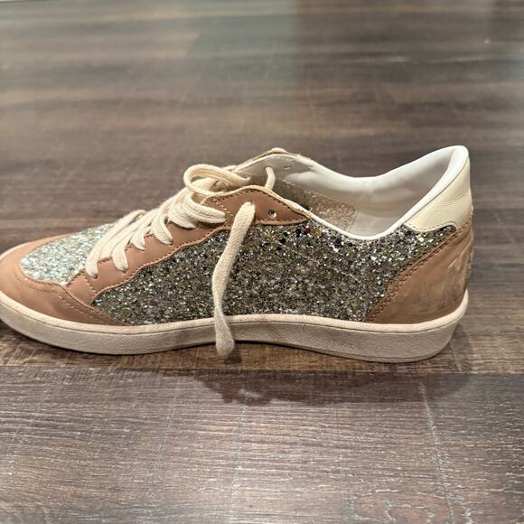 Golden Goose GGDB Ball Star platinum glitter sneakers size 40 EUC - Picture 5 of 6
